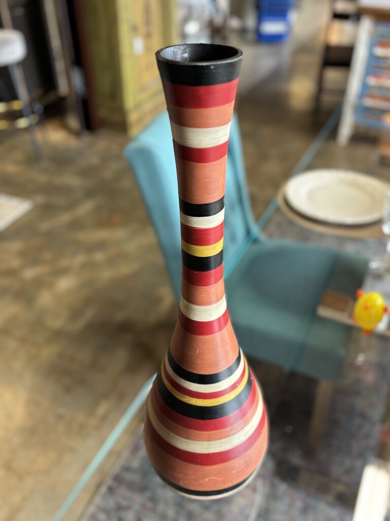 Tall Striped Vase
