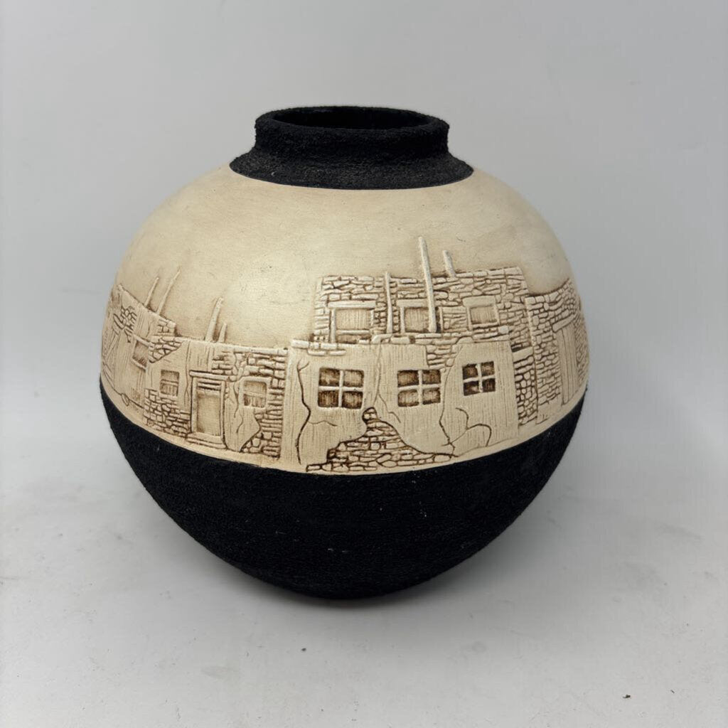 Signed Pueblo Pottery Vase