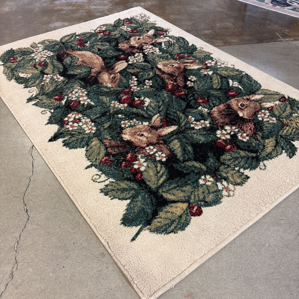 Rabbit Rug 56.25 X 39.5