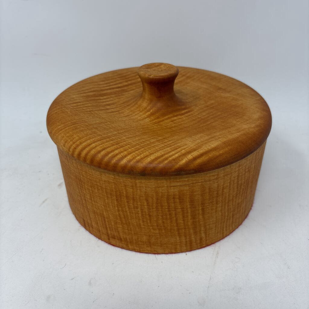 Round Wooden Lidded Box