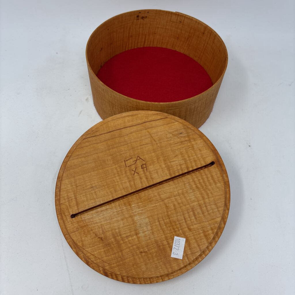 Round Wooden Lidded Box