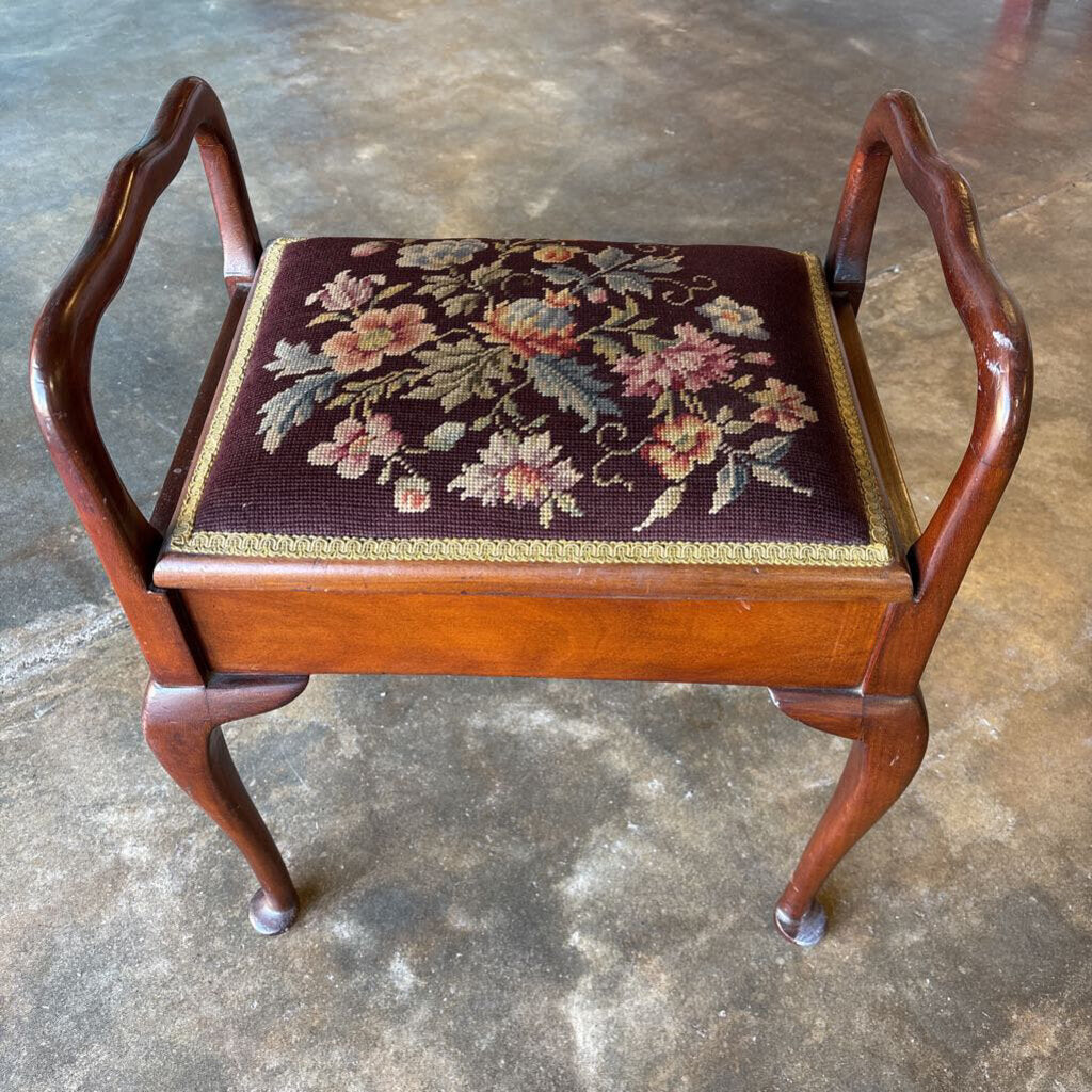 French Style Needlepoint Bench