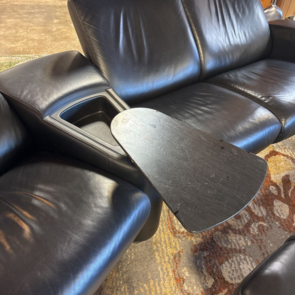 3 Seat Ekornes Sectional With Ottoman