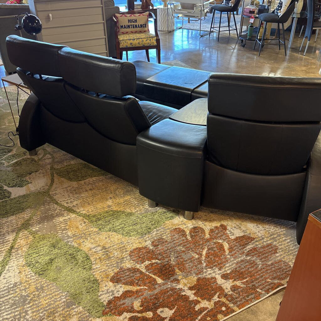 3 Seat Ekornes Sectional With Ottoman