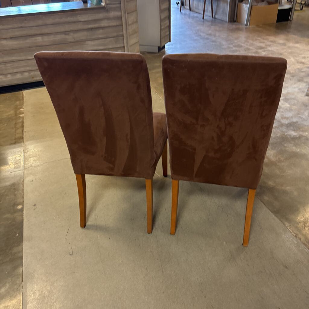 Set 2 Micro Fleece Parsons Dining Chairs