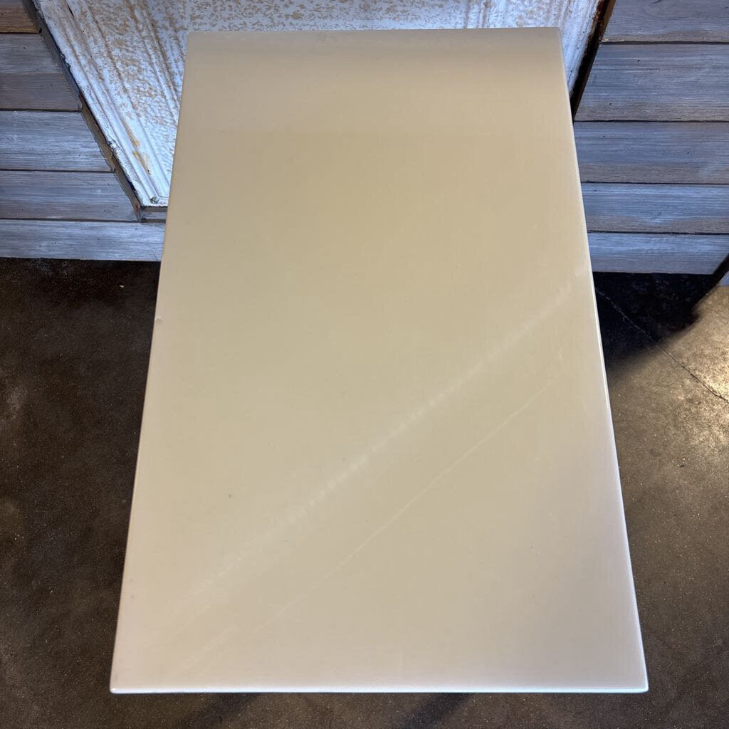 Marble/Chrome Side Table 22 X 13.5 X 27