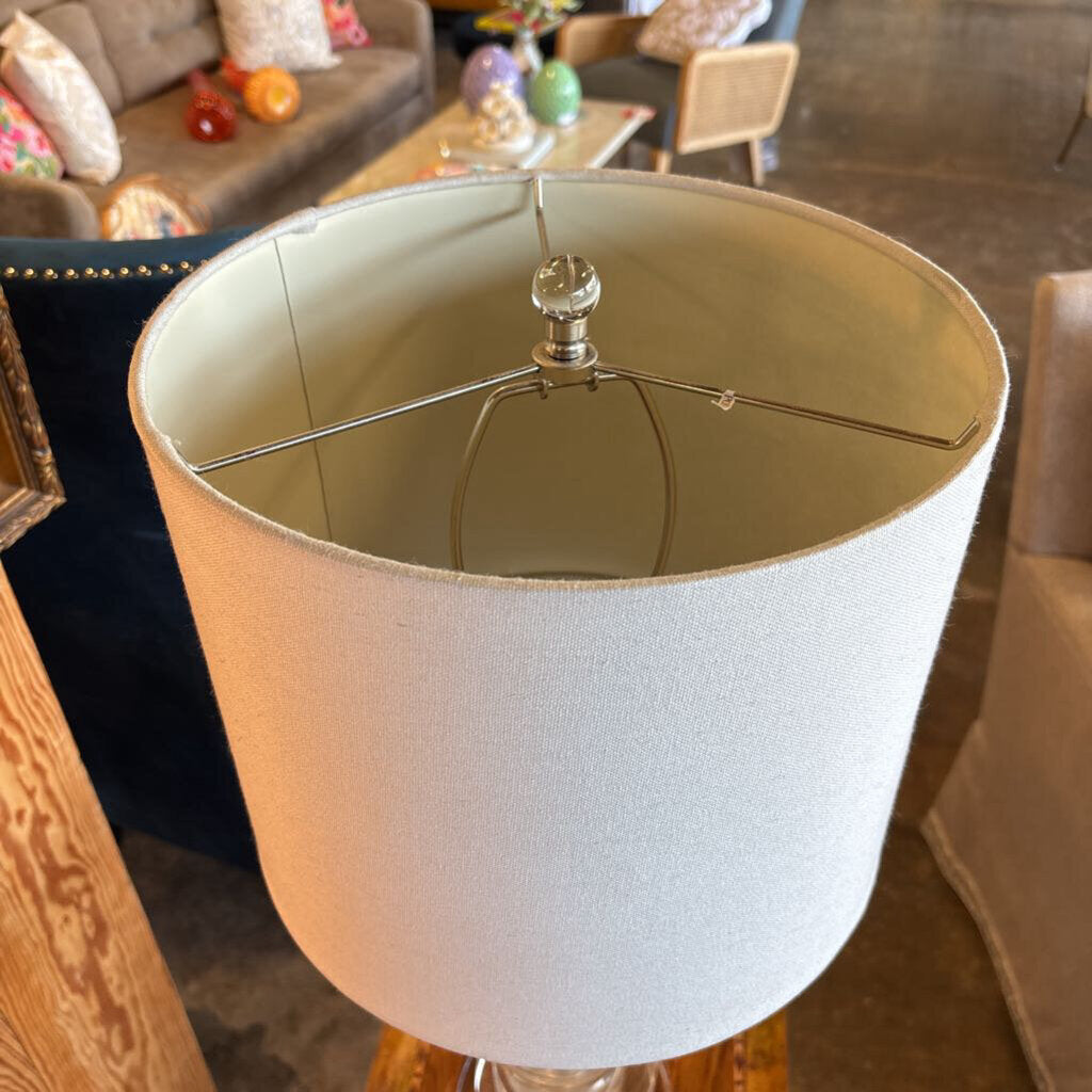 Lucite Circle Base Lamp