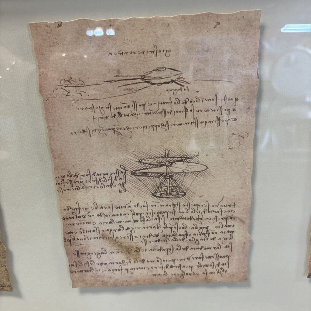 Framed Leonardo da Vinci Sketches