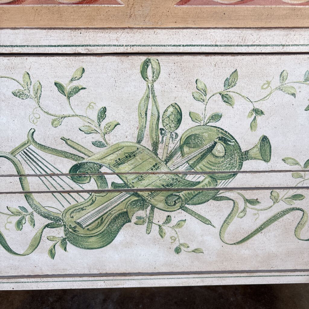 Painted 3 Drawer Cabinet 45.5 X 21 X 35