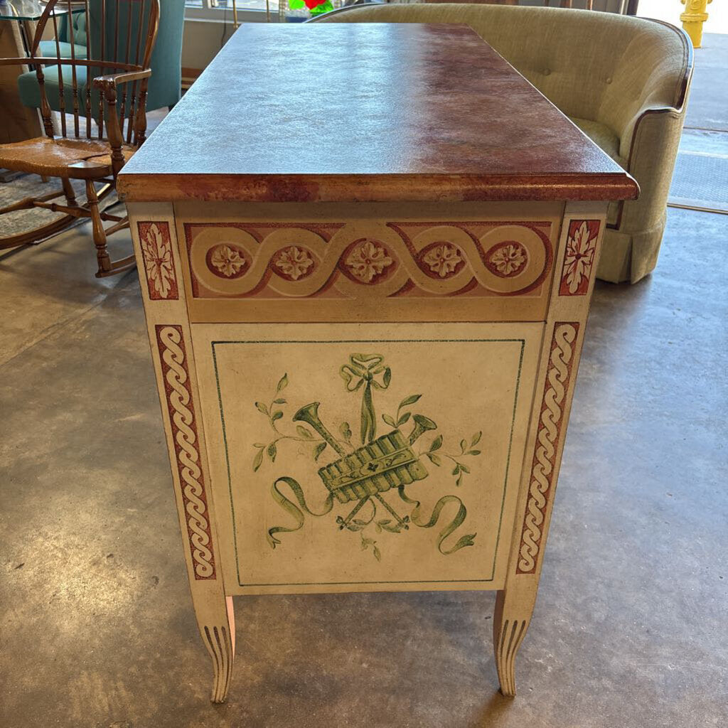 Painted 3 Drawer Cabinet 45.5 X 21 X 35