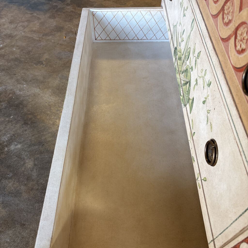 Painted 3 Drawer Cabinet 45.5 X 21 X 35