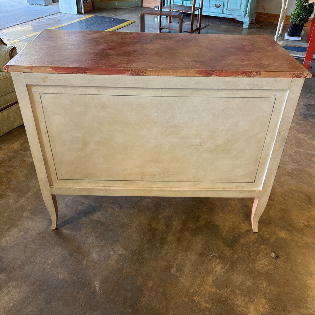 Painted 3 Drawer Cabinet 45.5 X 21 X 35