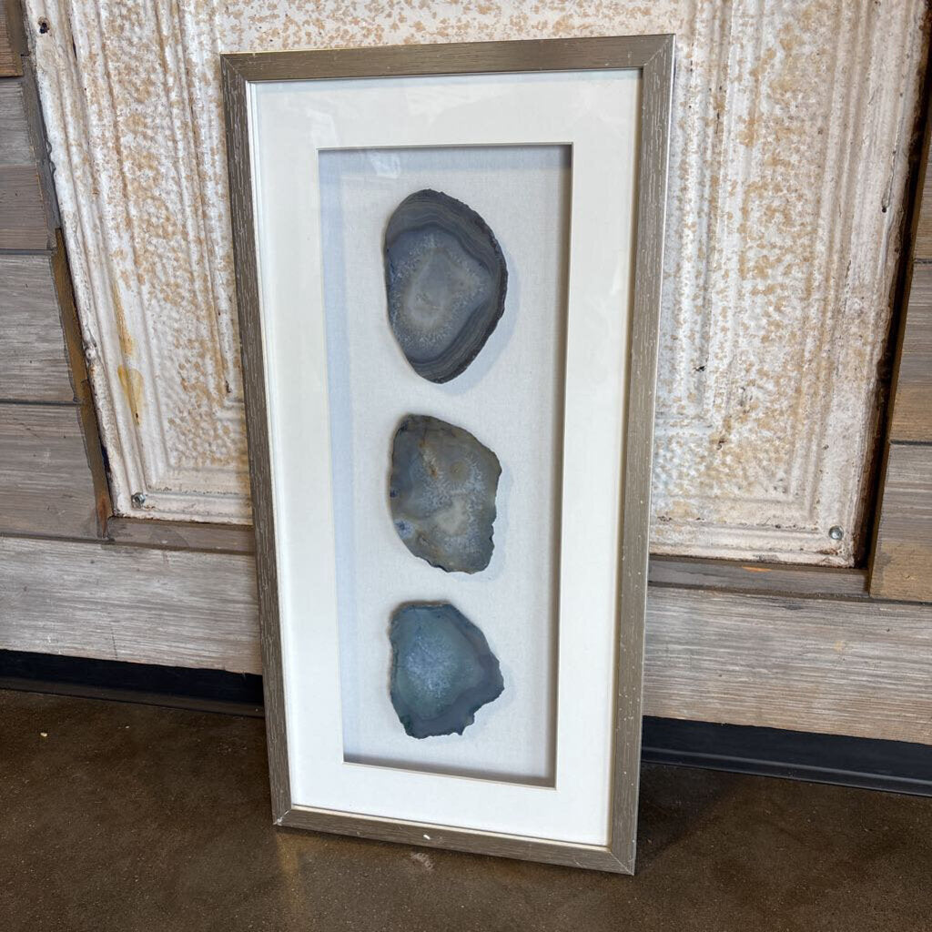 Framed 3 Agate 11.75 X 23.75