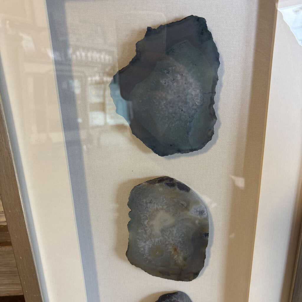Framed 3 Agate 11.75 X 23.75
