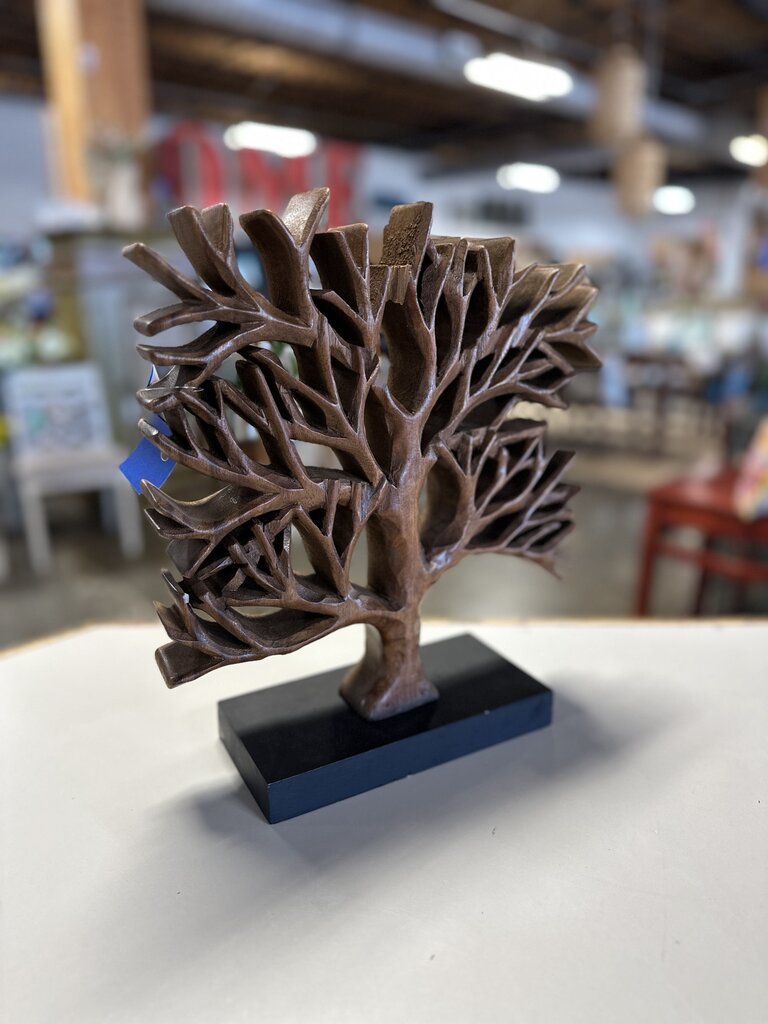 Carved Wood Tree Sculpture
