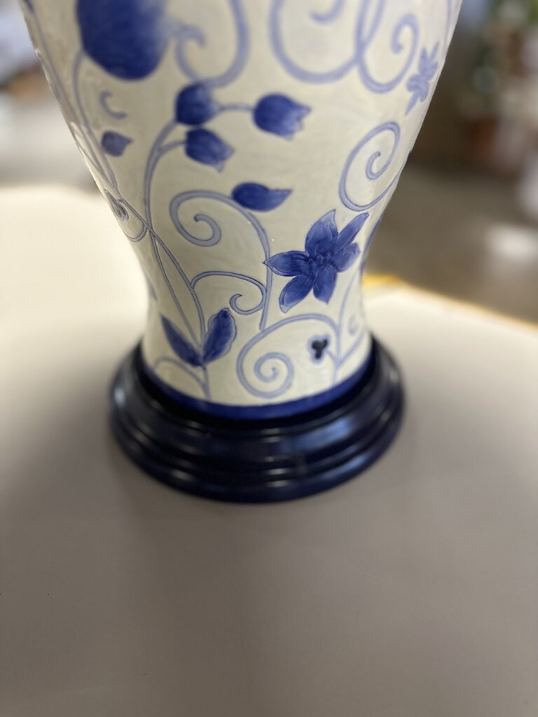 Blue & White Lamp & Shade
