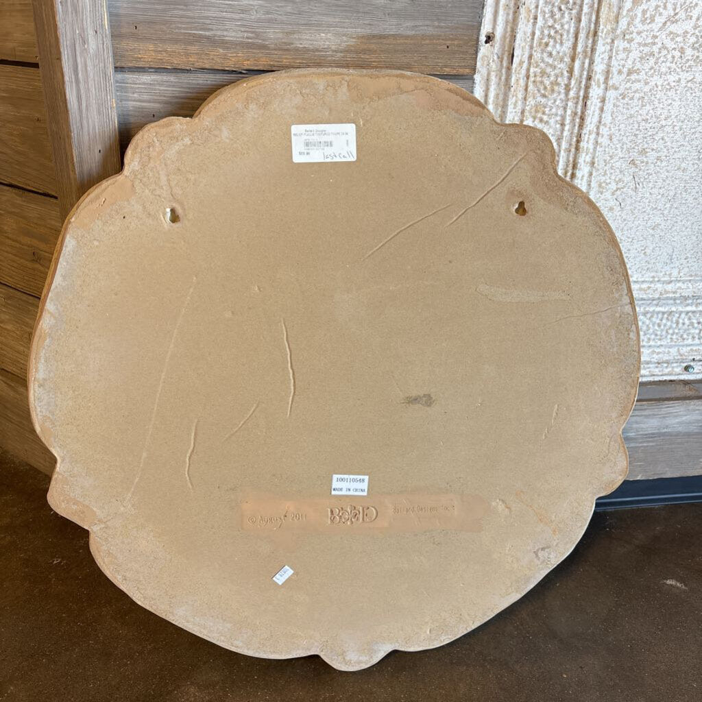 Textured Relief Dogwood Plaque 24"