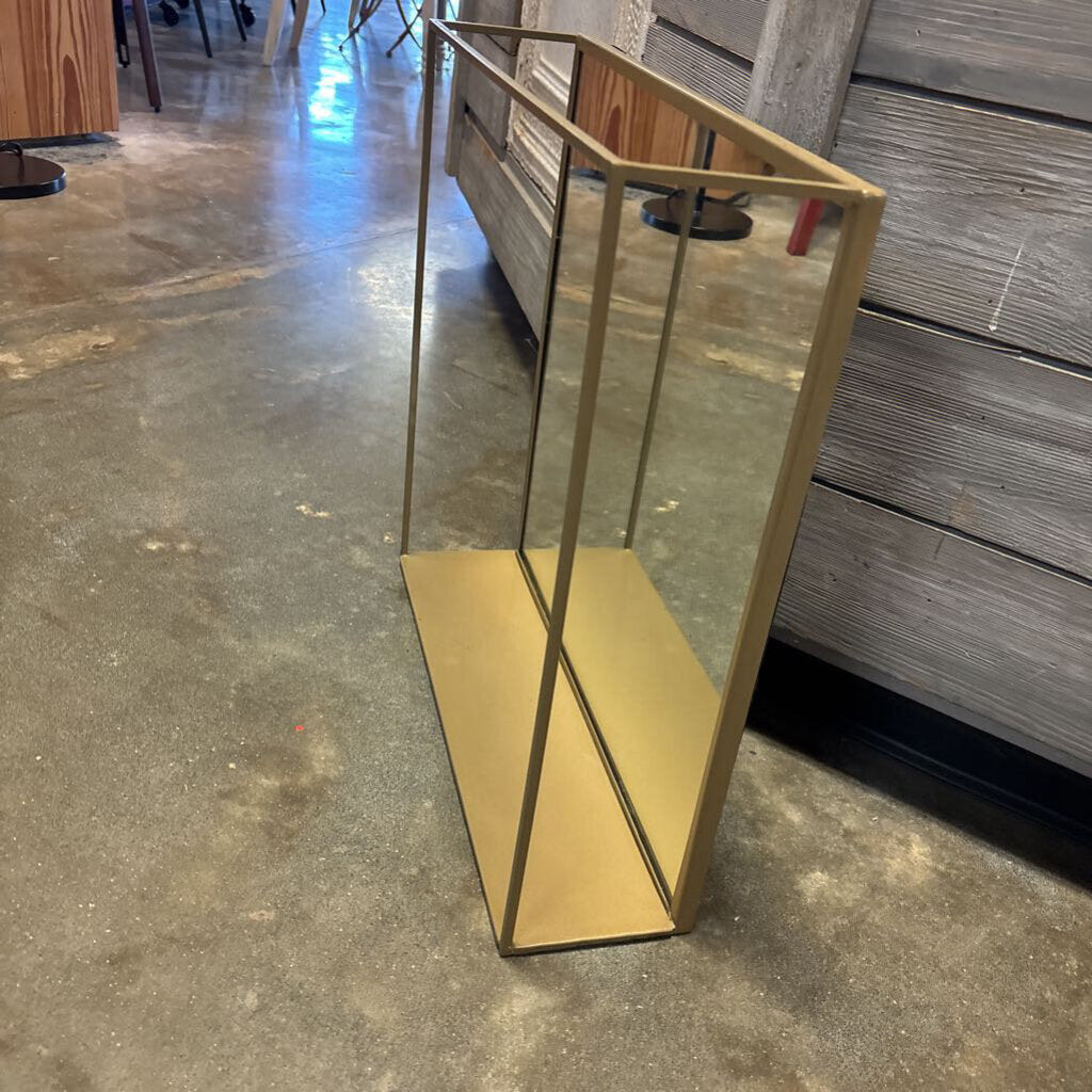 Square Metal Mirror with Shelf 18 X 18 X 4.75