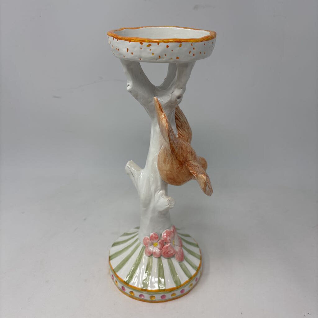 Bird/Tree Pillar Candle Holder
