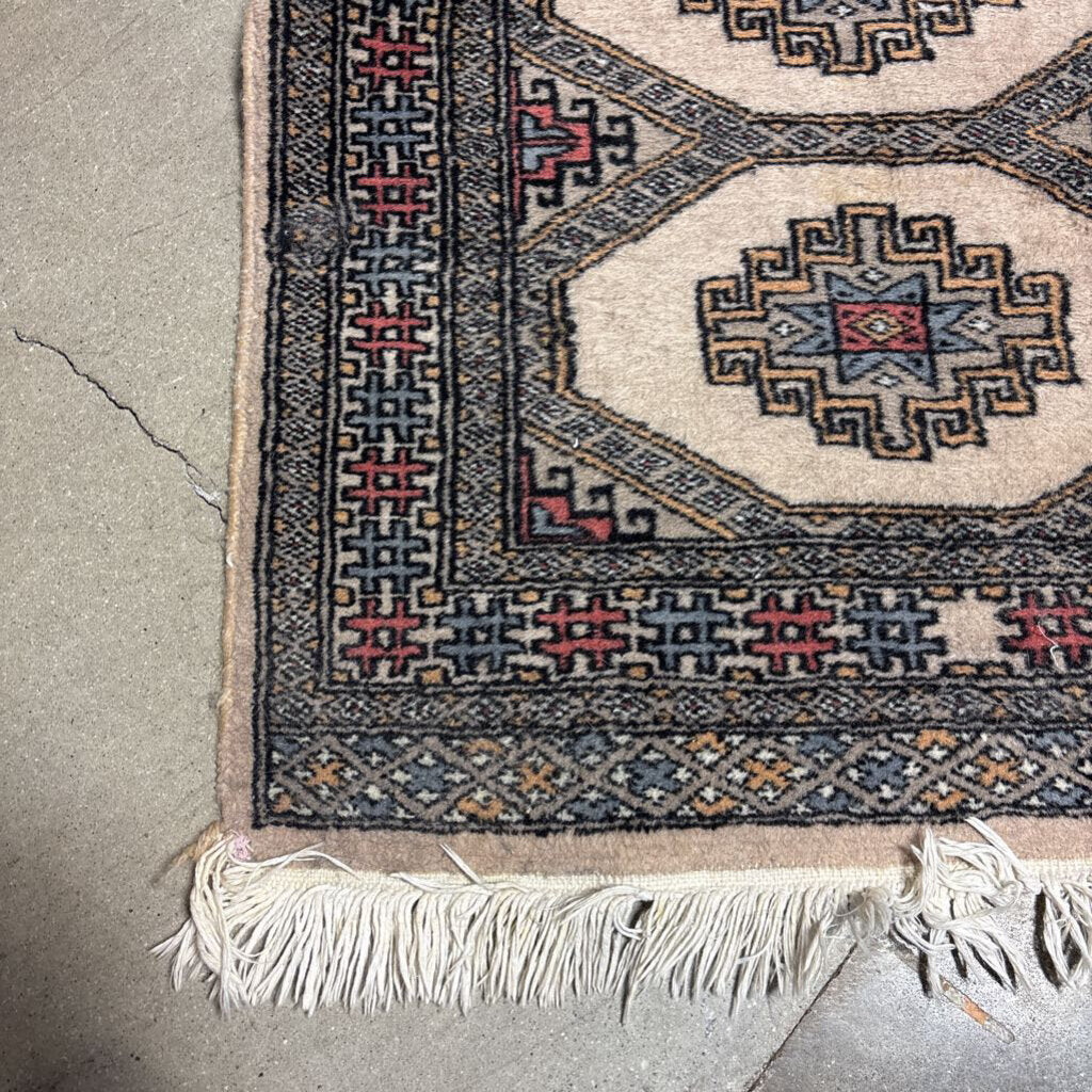 Fringed Geometric Area Rug 3' x 2'