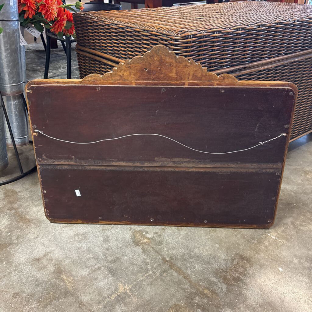 Vintage 1892 Oak Framed Mirror 26.5 X 20