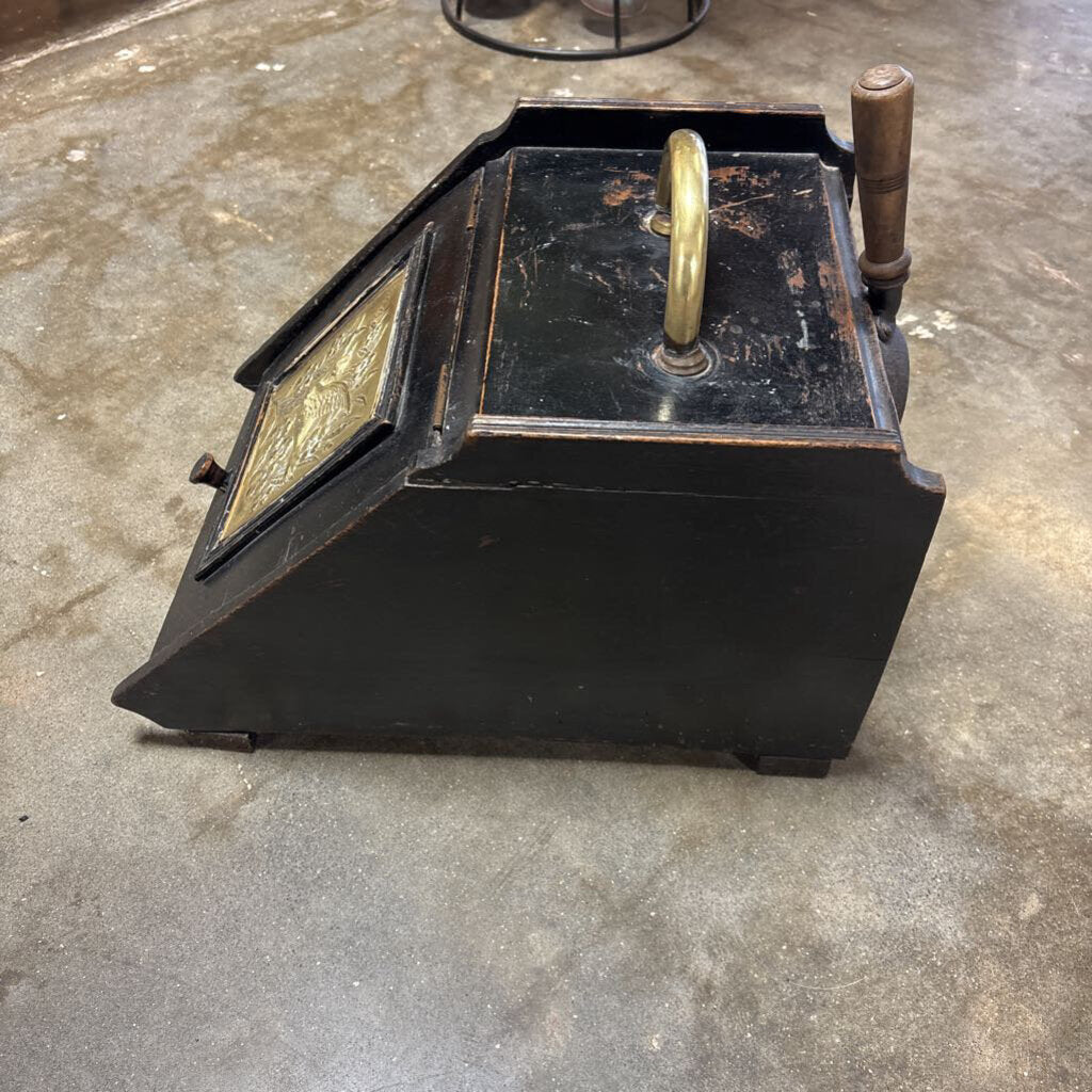 Vintage Coal Scuttle Box with Shovel
