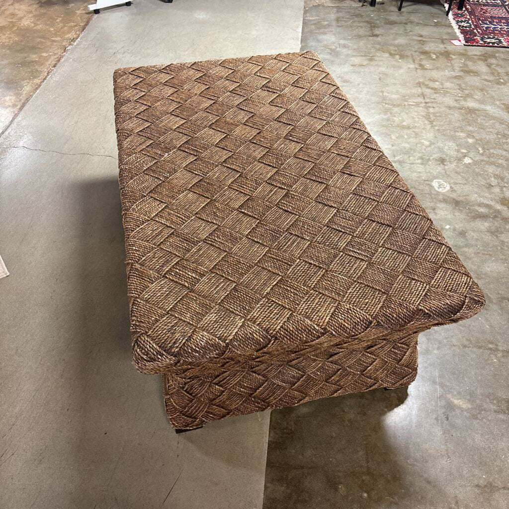 Woven Rattan Coffee Table 55.5 X 33.5 X 19