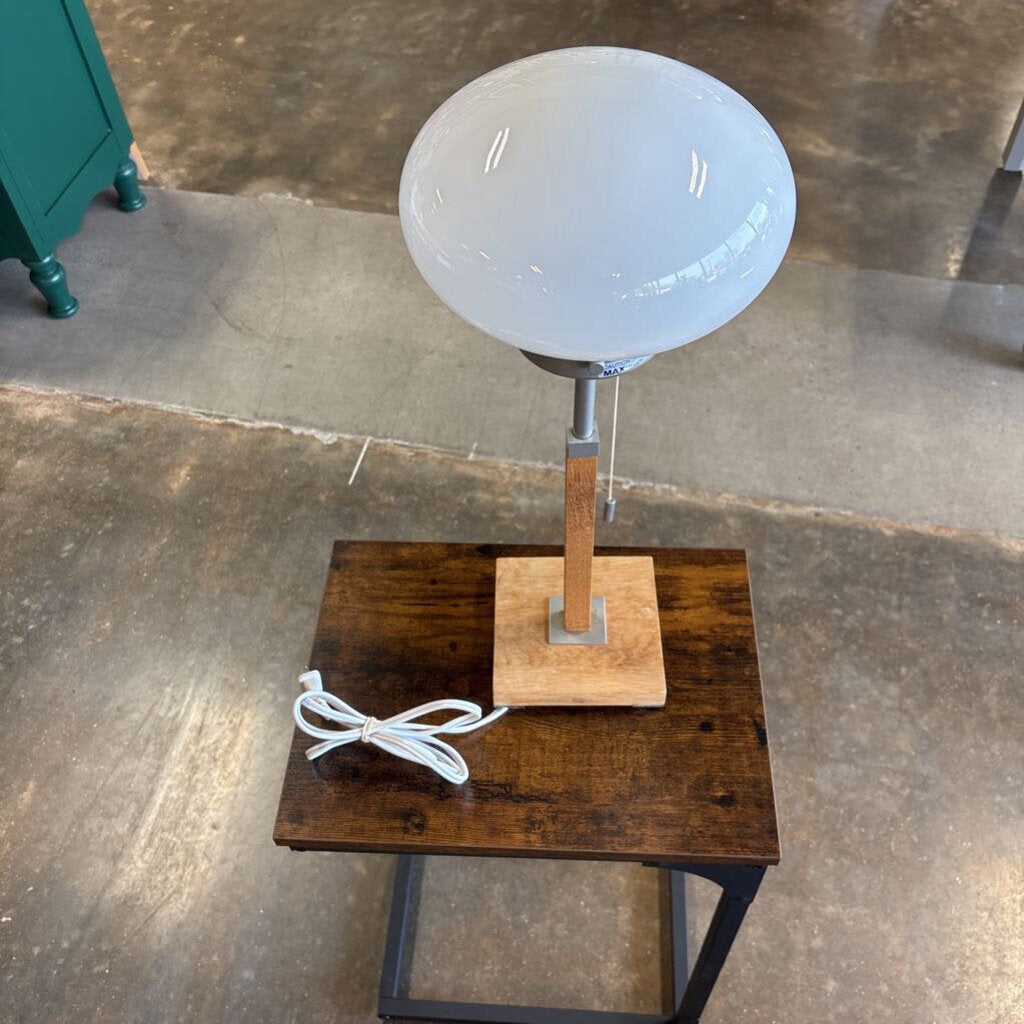 Vintage Lareda Post Modern Glass Shade Lamp