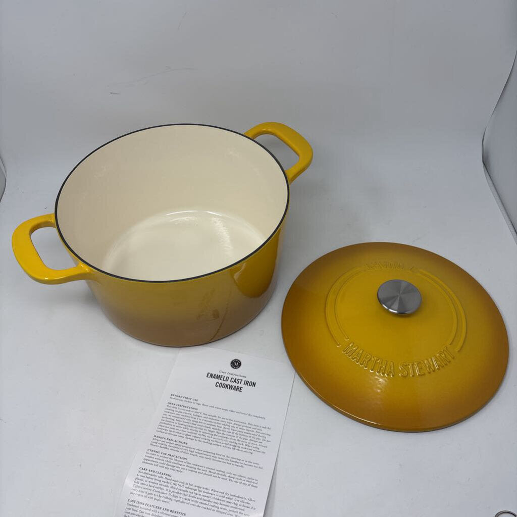 Enameled Cast Iron 7 QT Covered Dutch Oven