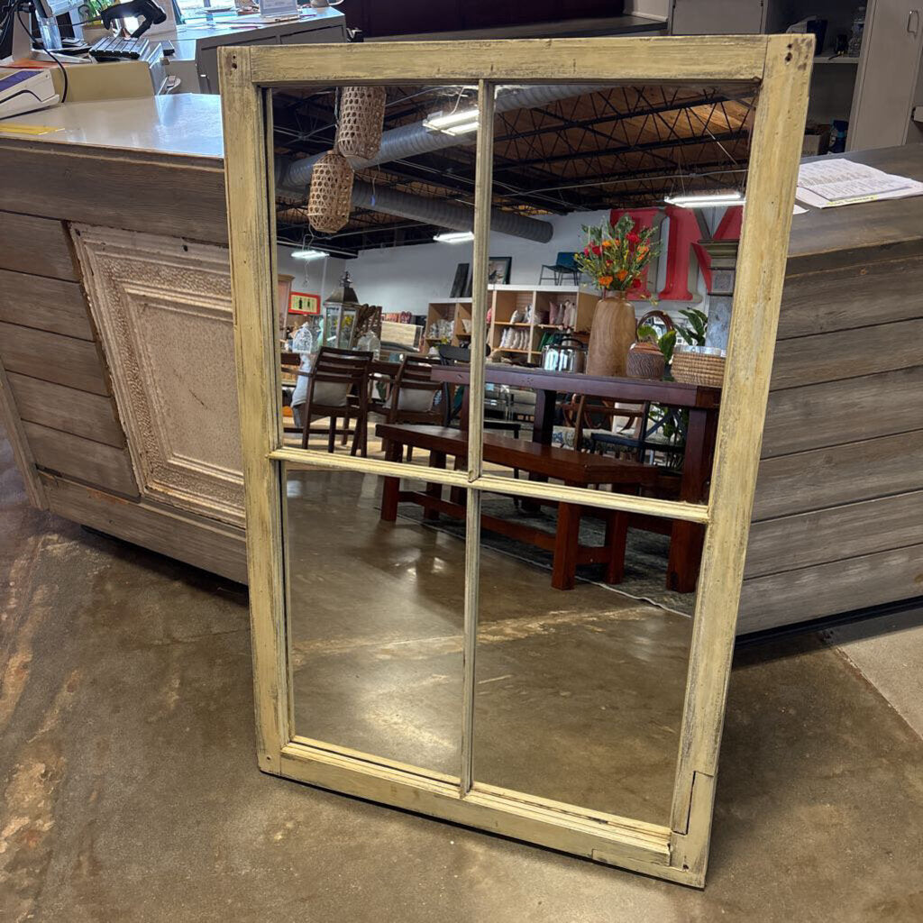 Window Pane Mirror w/Attachable Planter 30.25 X 46