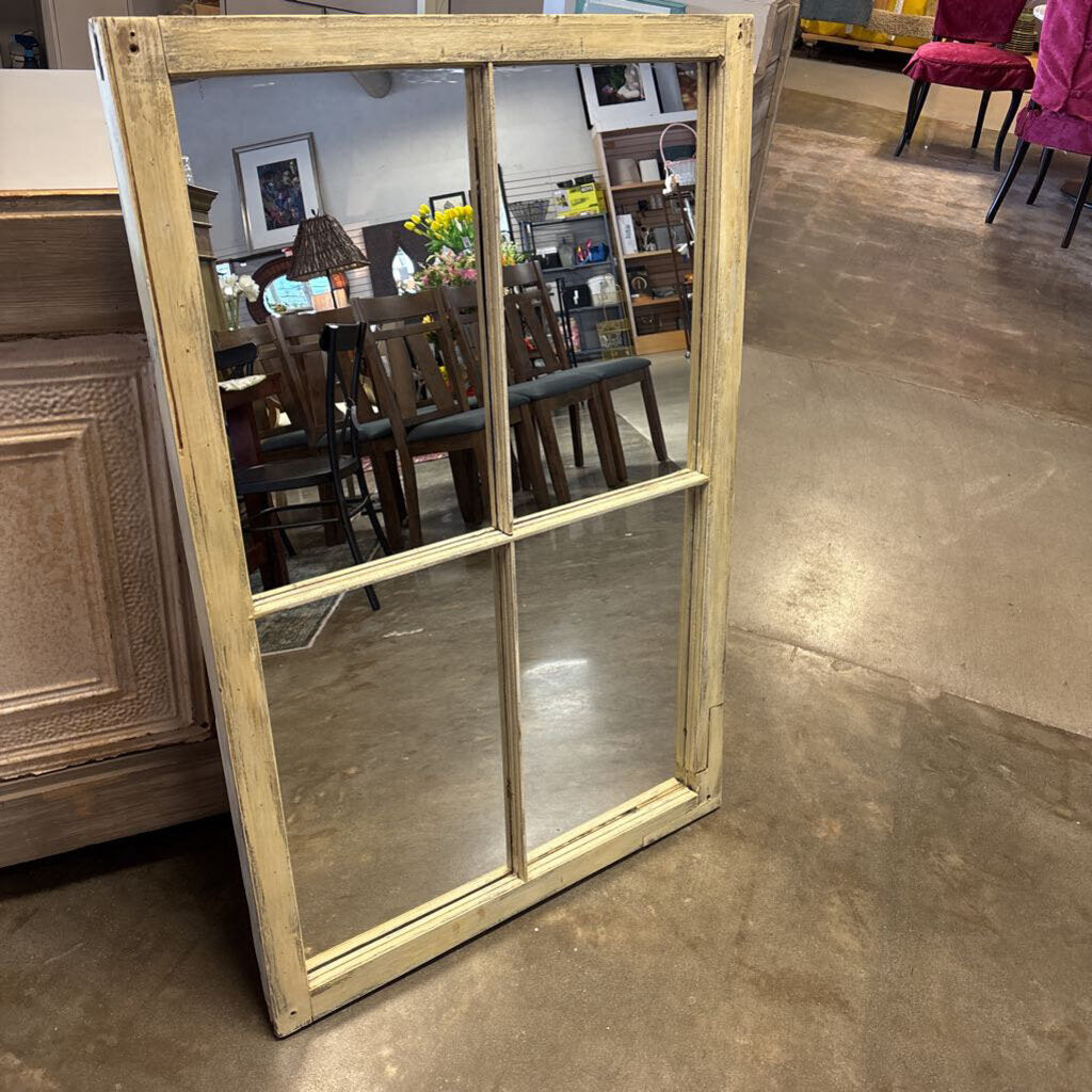 Window Pane Mirror w/Attachable Planter 30.25 X 46