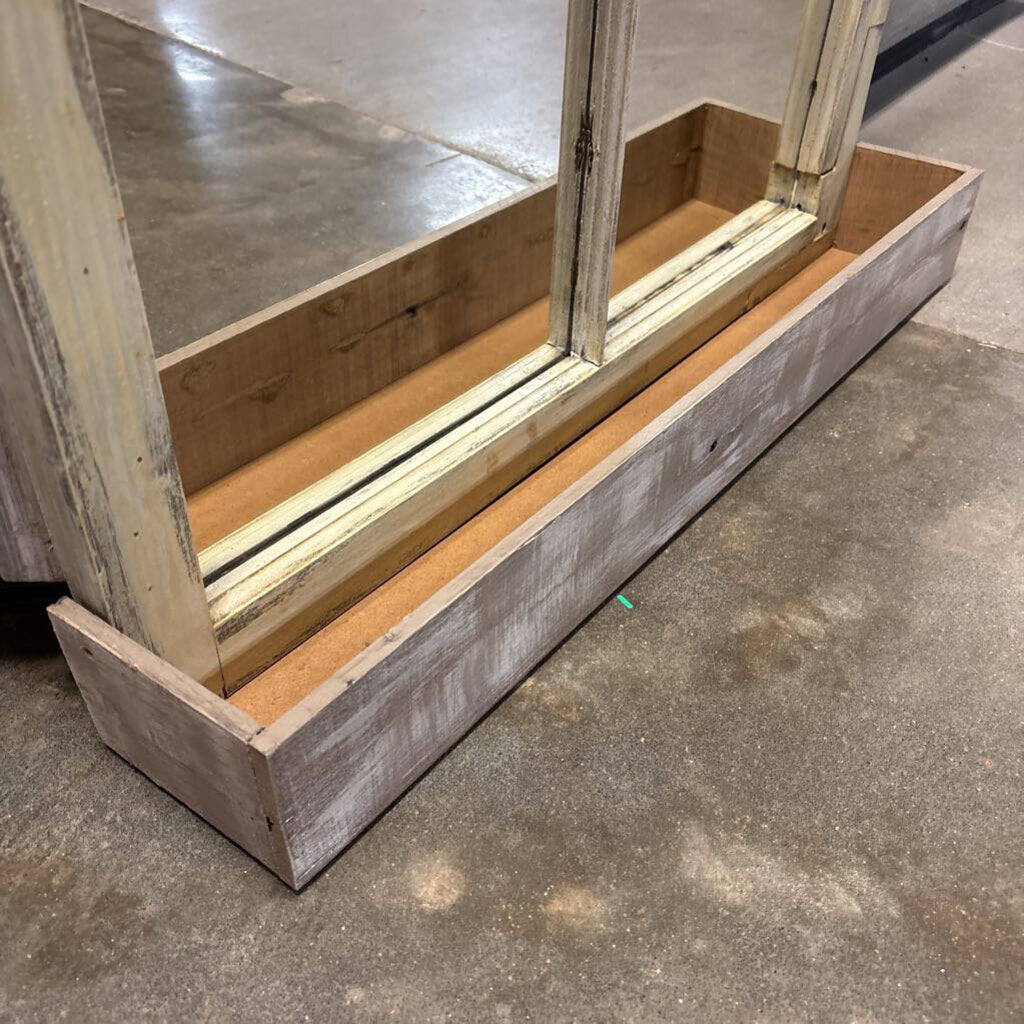Window Pane Mirror w/Attachable Planter 30.25 X 46