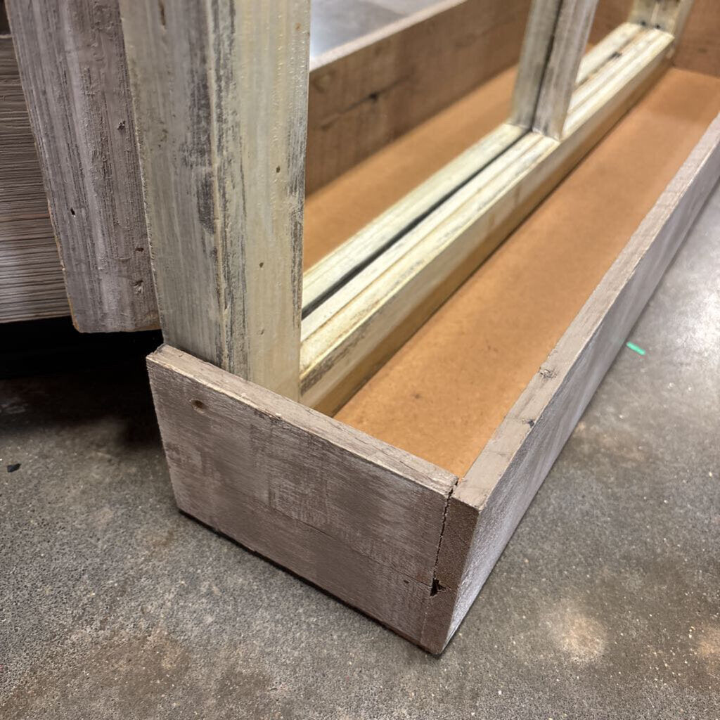 Window Pane Mirror w/Attachable Planter 30.25 X 46