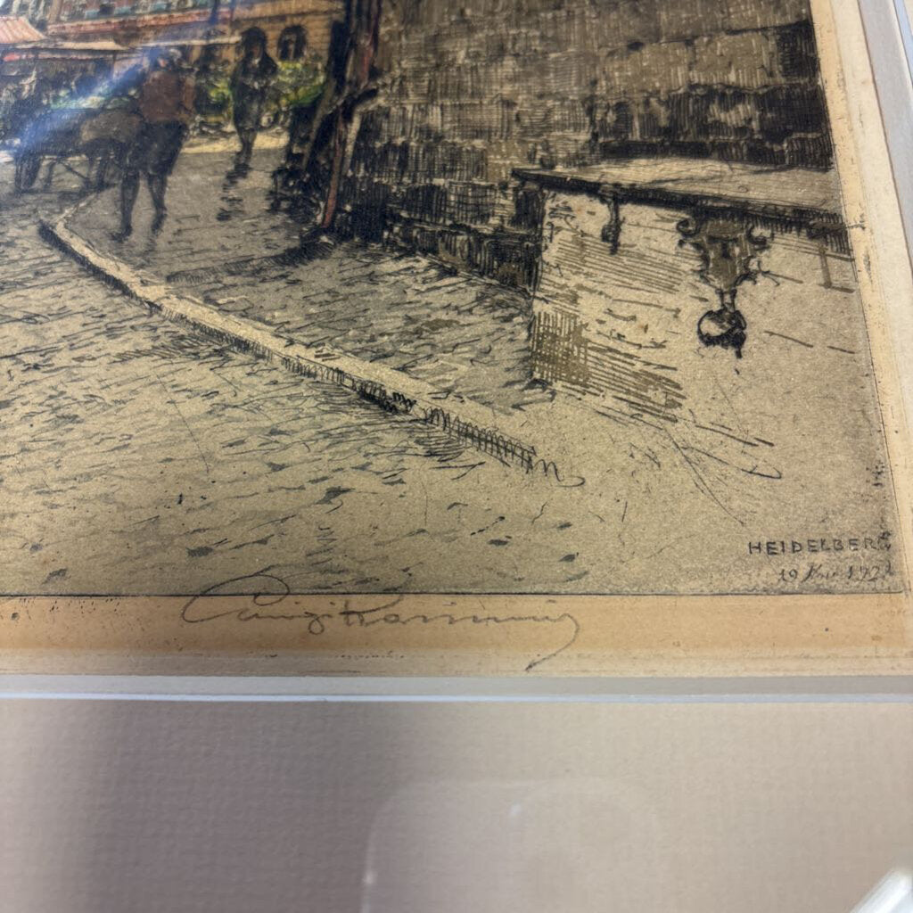 Luigi Kasimir Heidelberg Colored Sketch Signed/Numbered