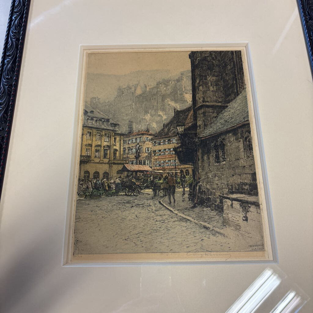 Luigi Kasimir Heidelberg Colored Sketch Signed/Numbered