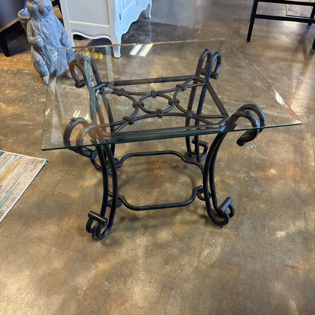 Glass Top Outdoor Table