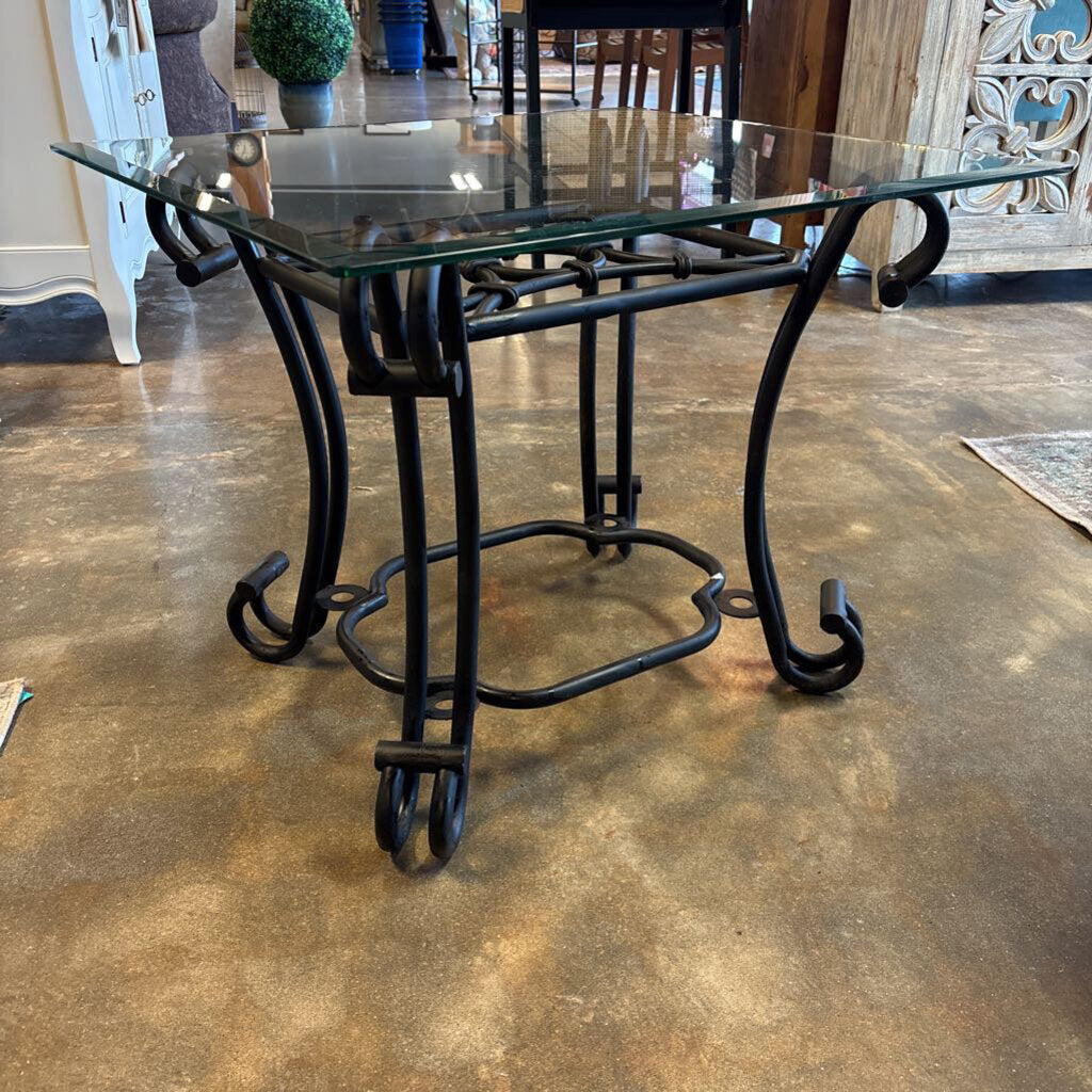 Glass Top Outdoor Table