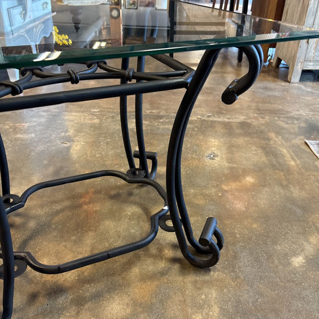 Glass Top Outdoor Table