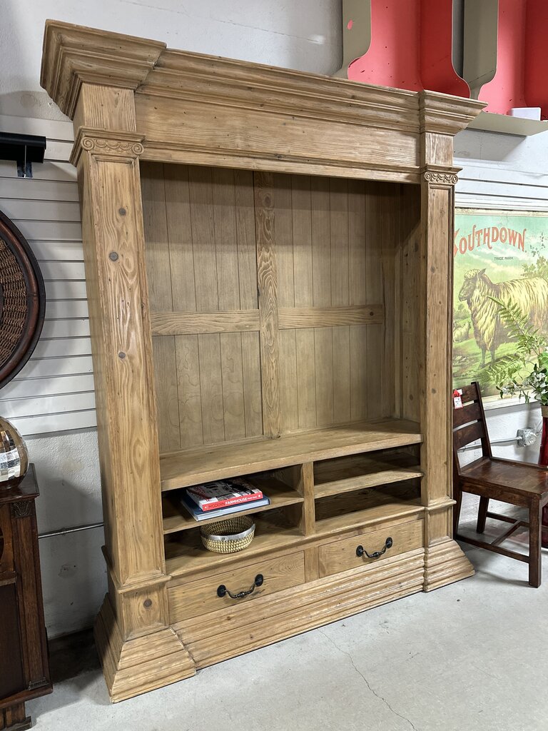 Solid Pine Bookcase Shelves & drawers