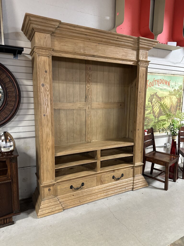 Solid Pine Bookcase Shelves & drawers