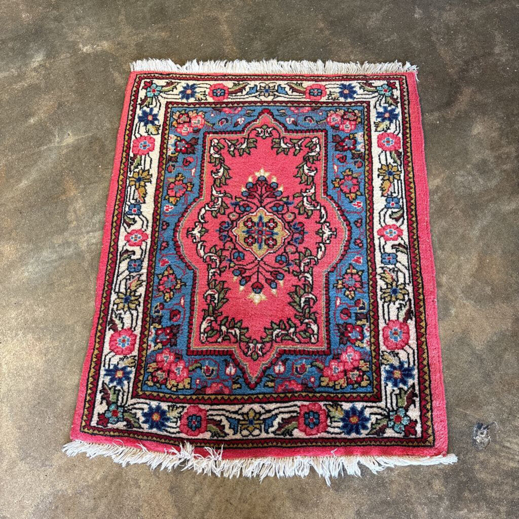 Oushak Floral Fringe Rug