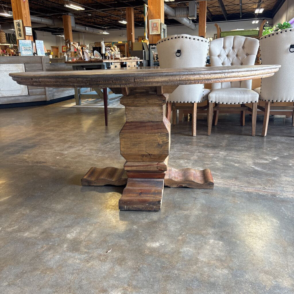 62" Round Pedestal Dining Table