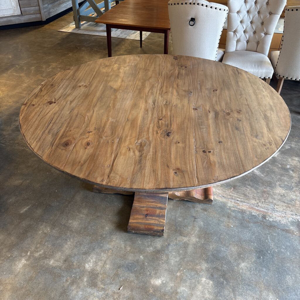 62" Round Pedestal Dining Table