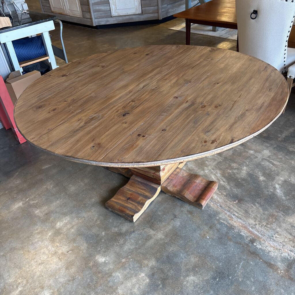 62" Round Pedestal Dining Table