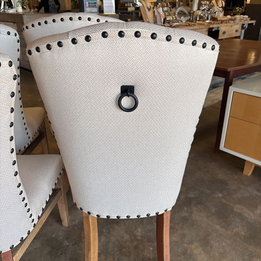 Set 4 Tufted Upholstered Dining Chairs