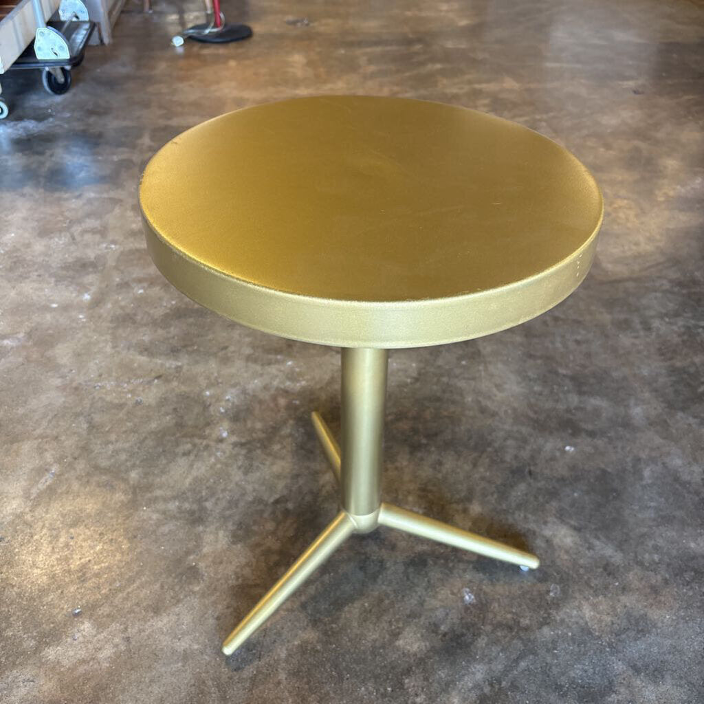 Round Metal Side Table 15.75"R 20"H