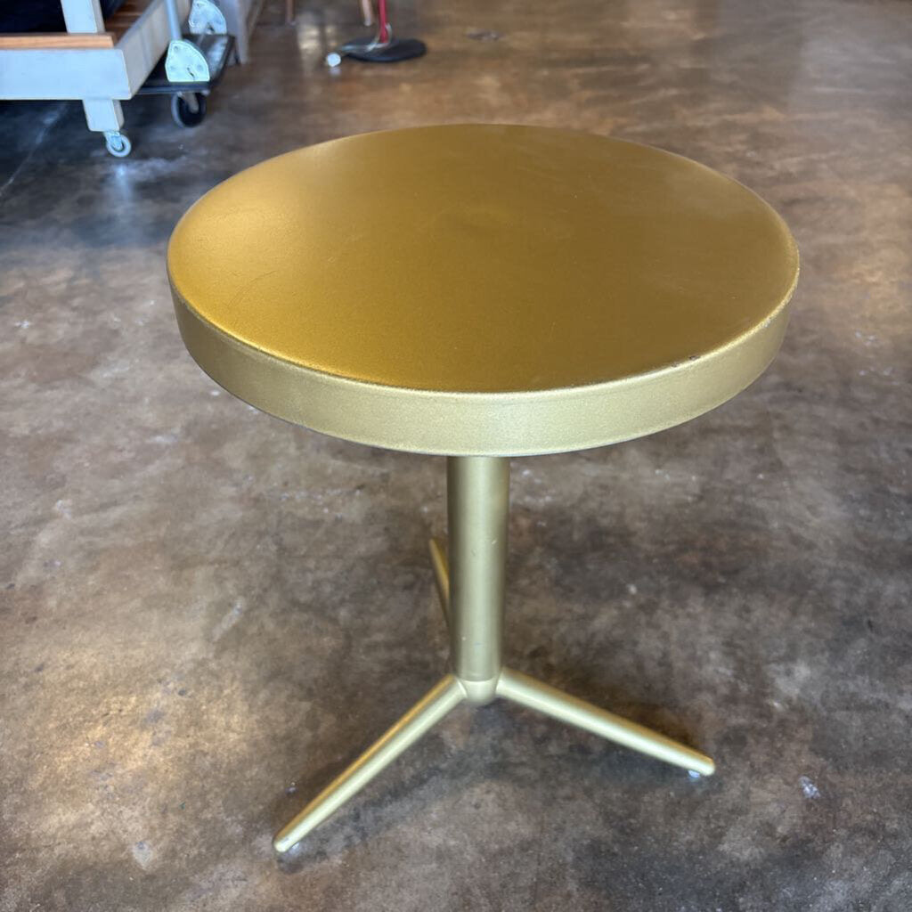 Round Metal Side Table 15.75"R 20"H
