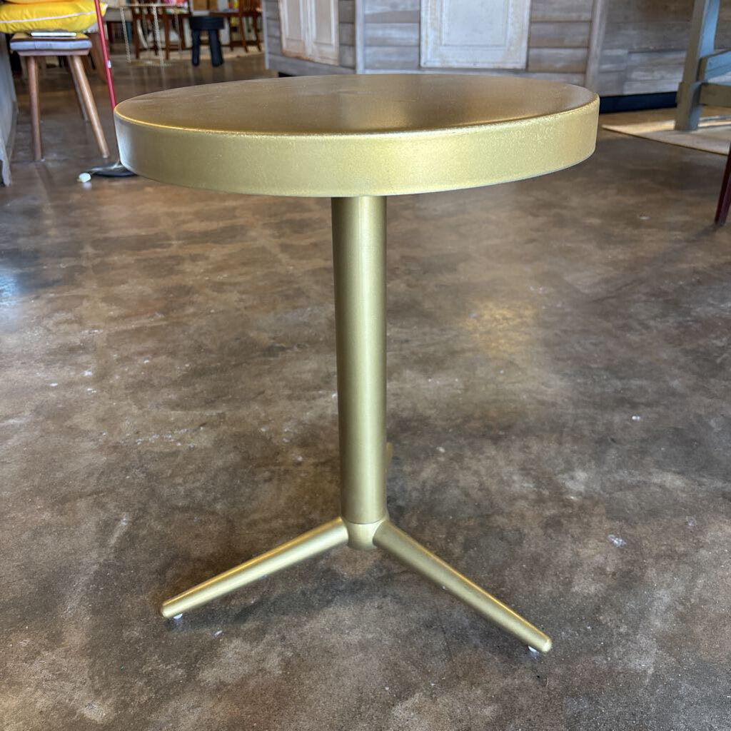 Round Metal Side Table 15.75"R 20"H