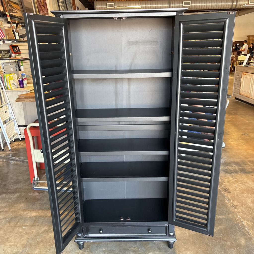 Louvered Door Cabinet 31 X 13 X 68