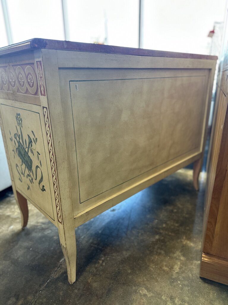 Painted 3 Drawer Cabinet 45.5 X 21 X 35